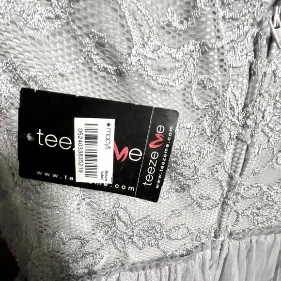 Grey Lace Tulle Dress (sz 6) - Picture 4 of 4